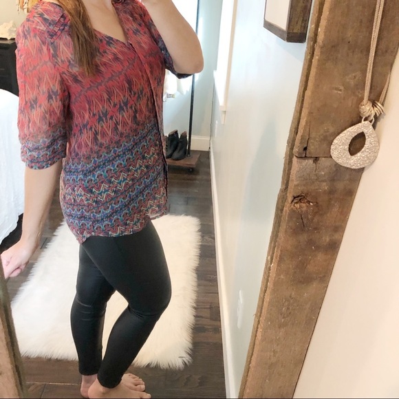 Anthropologie Skies are Blue small boho blouse - Picture 4 of 5